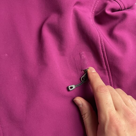Patagonia Women L Soft Shell Jacket Fleece Purple Outdoor Hiking Jacket **READ** - Picture 8 of 16